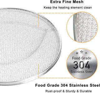 Stainless Steel Spatter Shield for Ninja Fg551 Foodi Smart XL Grill, Ninja XL Grill Accessories, Air Fryer Replacement Parts for Ninja 6 in 1 Smart Xl Indoor Grill