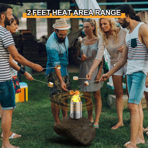 LHUKSGF Tabletop Fire Pit with Stand, Low Smoke Outdoor Mini Fire Pit for Urban & Suburbs with Travel Bag, Made of 304 Stainless Steel, Fueled by Pellets or Wood for Camping Patio, 7.1 X 5.5 X 5.5In