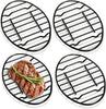 Yesland 4 Pack Oval Roasting Rack Cooling Rack with Integrated Feet, 12 X 8.5 Inch Black Non-Stick Coating Iron Baking Rack for Cooking, Roasting, Drying, Grilling, PTFE Free