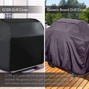 G128 - Black Grill Cover, 30 Inch Gas Grill Cover Waterproof, UV Resistant BBQ Grill Cover, Fits Most Brands of Grills - Black