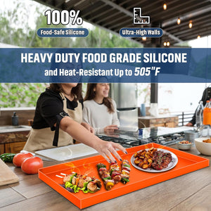 36 Inch Silicone Griddle Pad for Blackstone 36 Inch Griddle, Heavy Duty 100% Food Grade Silicone Griddle Cover Protects Your Griddle Year round from Dust, Leaves, Rodents and Rust (Orange)