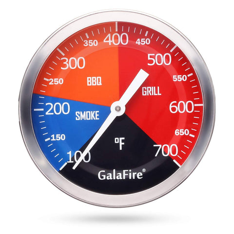 Image of GALAFIRE 3 3/16 Inch BBQ Temperature Gauge for Smoker Wood Charcoal Pit, Large Face Grill Analog Thermometer