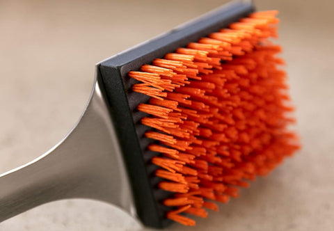 Image of Ignite Stainless Steel Cool Grill Brush | Durable & Effective with Safe Nylon Grill Bristles | No Risk of Broken Wire Bristles | Safe for Porcelain, Ceramic, Steel, & Iron Grates | Best Grill Cleaner