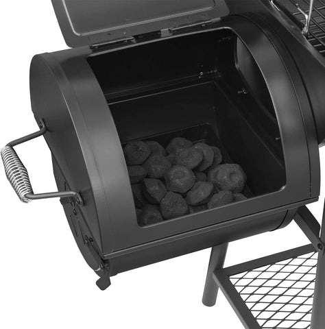 Image of Royal Gourmet CC1830FC Charcoal Grill Offset Smoker (Grill + Cover), Black