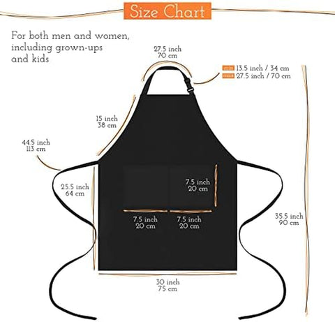 Image of Unisex Chef Apron, Professional Apron, Oil and Water Resistant, Heavy Duty Breathable, Large Straps and Large Pockets