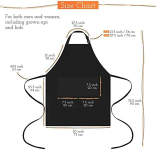 Unisex Chef Apron, Professional Apron, Oil and Water Resistant, Heavy Duty Breathable, Large Straps and Large Pockets