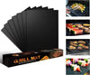 Grill Mat 100% Non-Stick BBQ Grill & Baking Mats,Heavy Duty,Reusable and Easy to Clean for Electric Grill Gas Charcoal BBQ-15.75 X 13 Inch Set of 7-Black
