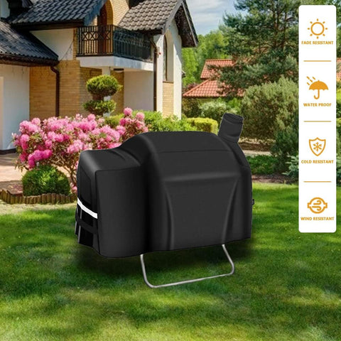 Image of DC Grill Cover for Green Mountain Grill Davy Crockett Grill GMG-4012, All- Weather Resistant Outdoor Patio BBQ Wood Pellet Grill Cover，Black