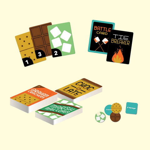 Image of Chronicle Books S’Mores Wars: the Campfire Card Game of Snack Attacks (Competitive Card-Drafting Marshmallow Game for the Whole Family, Fast & Fun Food-Themed Card Game),Multicolor