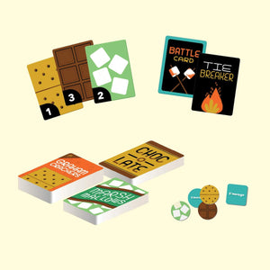 Chronicle Books S’Mores Wars: the Campfire Card Game of Snack Attacks (Competitive Card-Drafting Marshmallow Game for the Whole Family, Fast & Fun Food-Themed Card Game),Multicolor