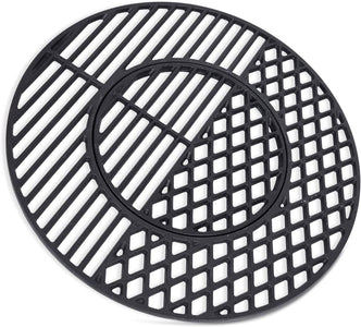 X Home 8835 Cast Iron Grill Grate Replacement Gourmet BBQ System for Weber 22 Inch Kettle, Performer & Charcoal Grills, 21.5 Inch