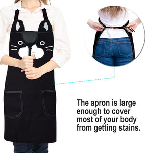 Cute Apron for Women Girl, Aprons with Front Pocket for Cooking Serving Painting Gardening, Gifts for Friends