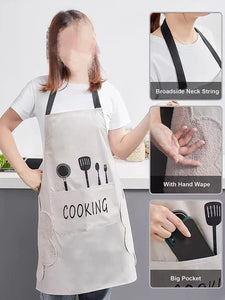 2 Pack Kitchen Apron with Hand Wipe,Water-Drop Resistant with 2 Pockets Cooking Bib Aprons for Women Men Chef
