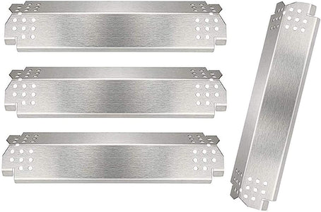 Professional title: "Stainless Steel Grill Replacement Parts for Nexgrill Gas Grills - 4 Pack Heat Plates Shield Tent and Burner Cover for Nexgrill 4 Burner Models"