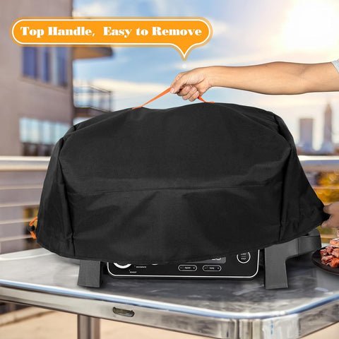 Image of Grill Cover Compatible with Ninja OG701 OG751 Woodfire Grill, BBQ Grill Accessories Bag with Handle & Inner Pocket, Compatible with Ninja OG700 Series Outdoor 7-In-1 Grill Smoker, Cover Only