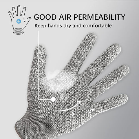 Image of Cut Resistant Gloves, EN388 Level 5 Cut Resistant Gloves, No Cut Gloves, Cut Proof Gloves, Food Grade