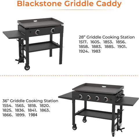 Image of Blackstone Caddy,Blackstone Grill Caddy for 28"/36" Blackstone Griddles,Grill Organizer BBQ Accessories with Paper Towel Holder Blackstone Accessory Storage for Outdoor