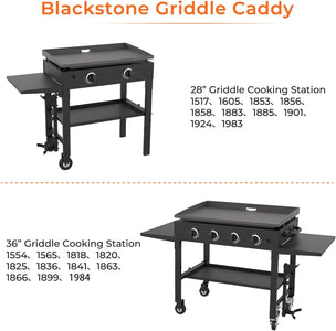 Blackstone Caddy,Blackstone Grill Caddy for 28"/36" Blackstone Griddles,Grill Organizer BBQ Accessories with Paper Towel Holder Blackstone Accessory Storage for Outdoor