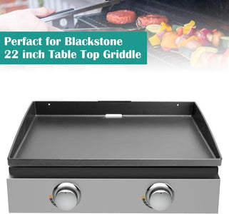 Flat Top Grill Griddle with Accessories Kit for Blackstone 22 Inch Table Top Griddle, Heavy Duty Cast Iron, Compatible with Camping and Outdoor Cooking