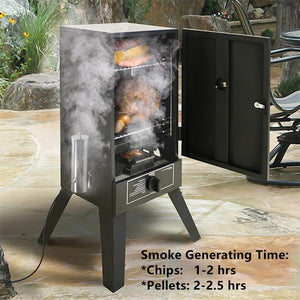 Cold Smoke Generator with Lid & Air Pump, Portable Electric BBQ Smoker, Wood Pellets Outdoor Smoker, Grill Accessory Barbecue Tools for Meat Vegetable, Hot & Cold Smoking, Stainless Steel