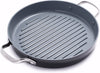 Valencia Pro Hard Anodized Healthy Ceramic Nonstick 11" Grill Pan, Pfas-Free, Induction, Dishwasher Safe, Oven Safe, Gray