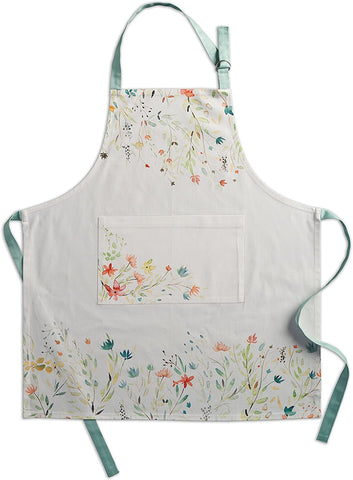 Image of 100% Cotton Kitchen Apron with an Adjustable Neck with Long Ties for Women Men Chef