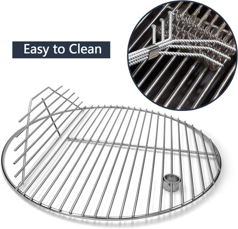 Image of 19.5" 304 Stainless Steel round Cooking Grill Grates Cooking Grid for Akorn Kamado Ceramic Grill, Pit Boss K24, Louisiana Grills K24, Char-Griller 16620 and Other 20 Inch Charcoal Grill, SCG195