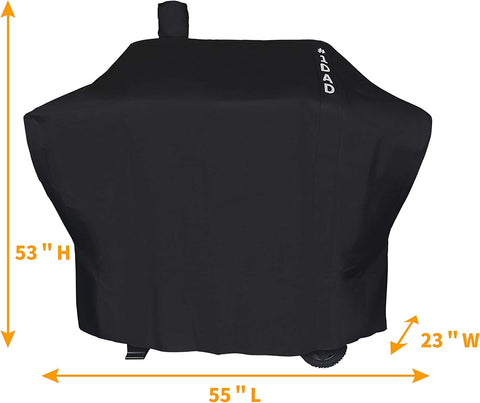 Image of Smoker Grill Cover Sized for Char-Griller Charcoal Grill 2190 Heavy Duty Waterproof Patio 600D Canvas Barbeque BBQ Grill Cover