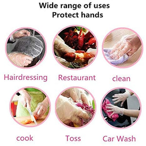 Disposable Food Prep Gloves - 500 Piece Plastic Food Safe Disposable Gloves, Food Handling, One Size Fits Most 500 PCS