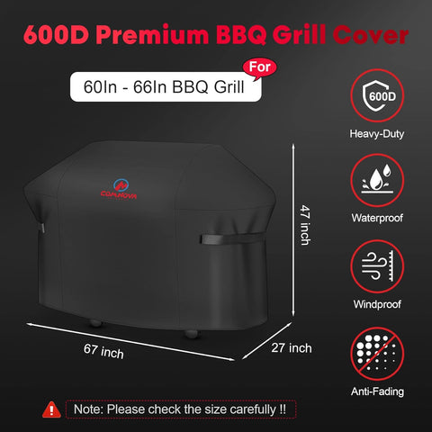 Image of Comnova Grill Cover for Weber Summit 400 Series - 67 Inch BBQ Grill Cover Heavy Duty & Waterproof, 7108 Barbecue Cover for Weber Summit 470, Summit 420, 2022 Genesis S-325S and E-325S Grill Models