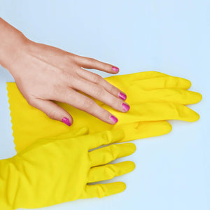 Handsaver Rubber Gloves for Kitchen and Household Cleaning (3 Pairs)