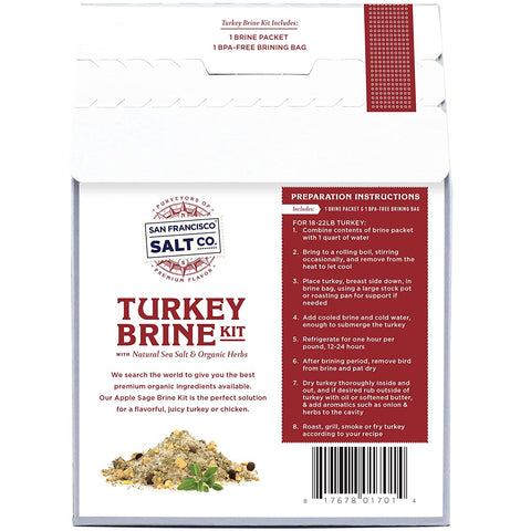 Image of Organic Turkey Brine Kit - 16 Oz. Apple Sage with Brine Bag by San Francisco Salt Company