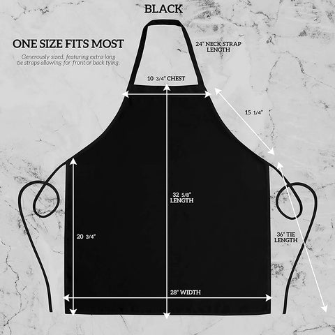 Image of 12 Pack Bib Apron - Unisex Black Aprons, Machine Washable Aprons for Men and Women, Kitchen Cooking BBQ Aprons Bulk (Pack of 12, No Pockets, Black)
