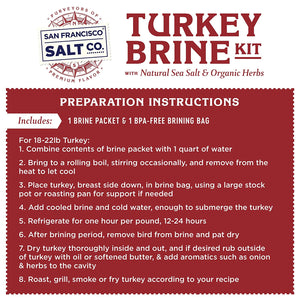 Organic Turkey Brine Kit - 16 Oz. Apple Sage with Brine Bag by San Francisco Salt Company