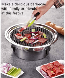 Primst Multifunctional Charcoal Barbecue Grill, Household Korean BBQ Grill, Portable Camping Grill Stove, Tabletop Smoker Grill