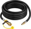 20 FT Quick Connect Propane Hose for RV to Grill, RV Propane Quick Connect Hose, Quick Disconnect Propane Hose Extension with 1/4"Safety Shutoff Valve for Grills, Griddles, Stove, Heater