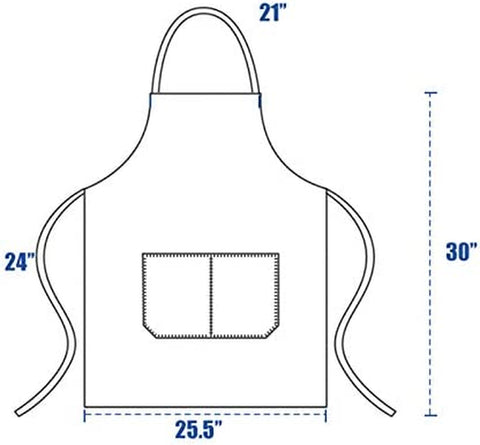 Image of 12 Pack Plain Bib Aprons with 2 Pockets - Blue Unisex Commercial Apron Bulk for Kitchen Cooking Restaurant BBQ Painting Crafting