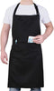 Chef Apron for Men and Women Professional for Cooking with Pockets - Adjustable - Bib Aprons - Water & Oil Resistant - 1 Pack, Black