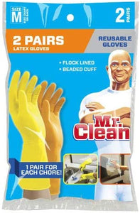 Medium Reusable Latex Gloves, 2 Color, 2 Piar, 2 Count