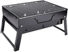 Charcoal Grill BBQ Folding Portable Stainless Steel Barbecue Grill, Barbecue Desk Tabletop Outdoor Stainless Steel Smoker BBQ for Outdoor Cooking Camping Picnics Beach(13.8" X 10.6" X 7.7")