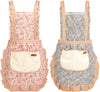 2Pcs Women Aprons with Pockets, Girls Floral Apron with Big Pocket Baking Soft Chef Aprons for Kitchen Cooking Baking