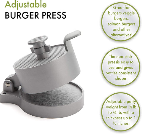 Image of Cuisinart CABP-300 Adjustable Burger Press, Makes 1/4Lb to 3/4Lb Patties