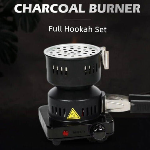 Image of Electric Stove Coconut Charcoal Starter Hookah Coal Burner for Hookah Coal Burner with Detachable Handle Stainless Steel Grill & Rack Smart Heat Control Long Cable for BBQ Kitchen