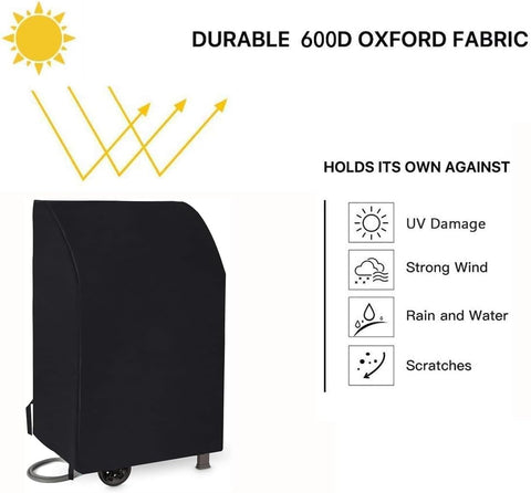 Image of Blackhoso 40 Inch Waterproof BBQ Cover, 23" X 17" X 39", 600D Heavy Duty All Weather Protection Tear Resistance Grill Cover Compatible for Charbroil, Brinkmann, Holland, Weber and Nexgrill