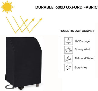 Blackhoso 40 Inch Waterproof BBQ Cover, 23" X 17" X 39", 600D Heavy Duty All Weather Protection Tear Resistance Grill Cover Compatible for Charbroil, Brinkmann, Holland, Weber and Nexgrill