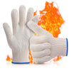 Heat Resistant Cooking Gloves - Kitchen Gloves 480 Degree Heat Resistant Oven Gloves for Handling Hot Food Cooking Baking Oven Gloves - Camping Cooking Pot Indoor Outdoor Smoker Grill