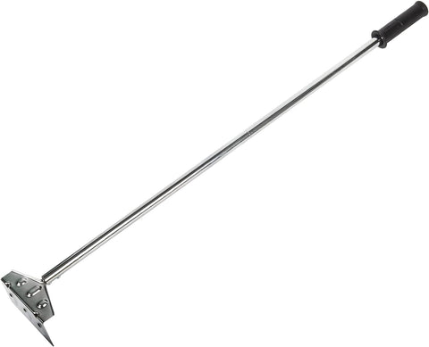 Image of Heavy Duty Charcoal Grill Rake Grill Ash Tool Accessories with Rubber Handle, Charcoal Kettle Grill Pizza Oven Ash Rake -32 Inch