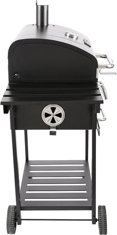 Image of Royal Gourmet 24-Inch Charcoal Grill with Foldable Side Table, 490 Square Inches Heavy-Duty BBQ Grill, Perfect for Outdoor Picnics Patio Garden and Backyard Grilling, Black,Cd1824G