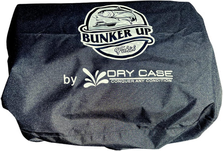 Heavy Duty Waterproof Barbeque Boat Grill Cover - Weather and Fade Resistant - Drawstring - Ideal for Boat Marine Use - by Bunker up Fishin (Black)