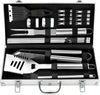 20Pc Heavy Duty BBQ Grill Tool Set in Case - the Very Best Grill Gift on Birthday Wedding - Professional BBQ Accessories Set for Outdoor Cooking Camping Grilling Smoking
